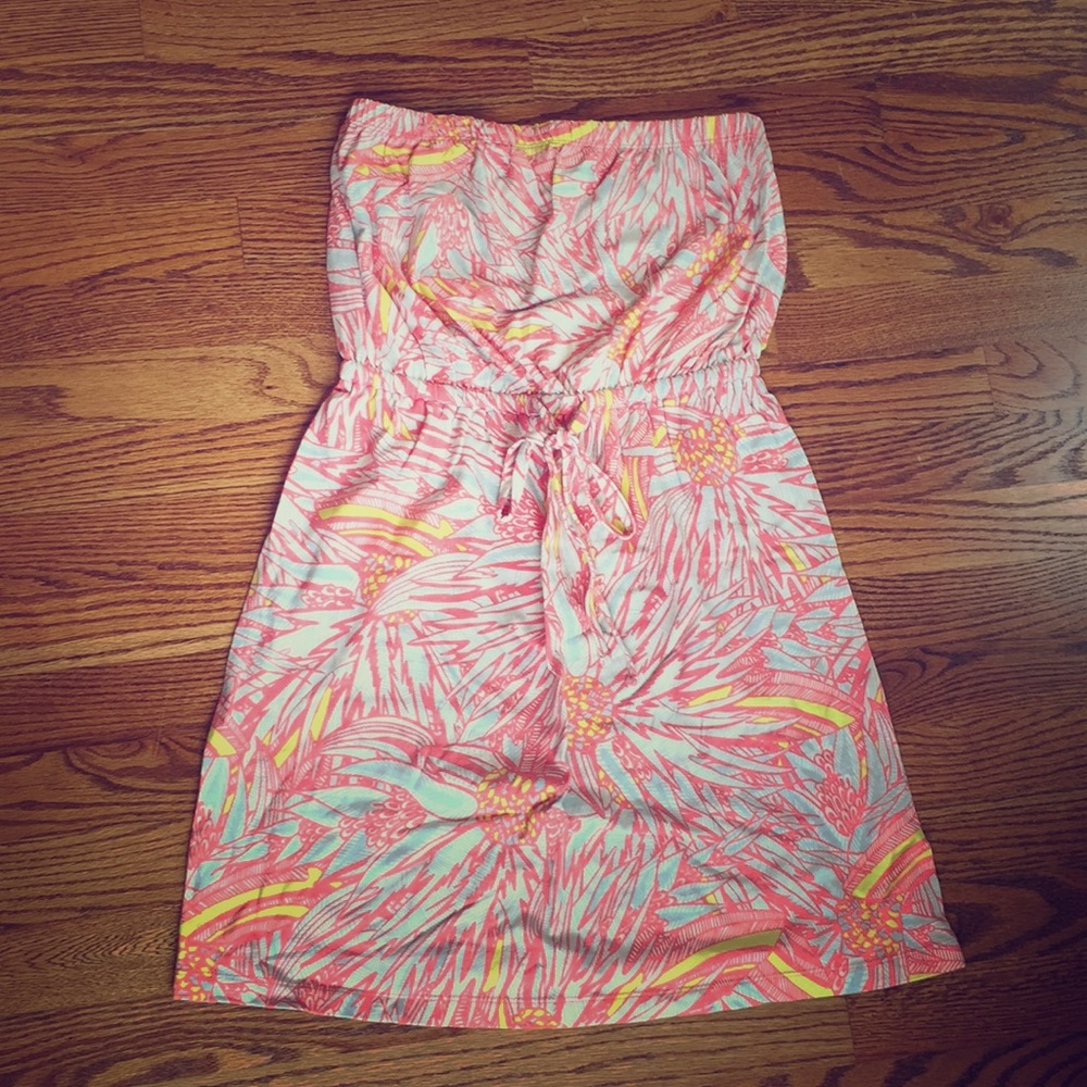 Cotton strapless dress